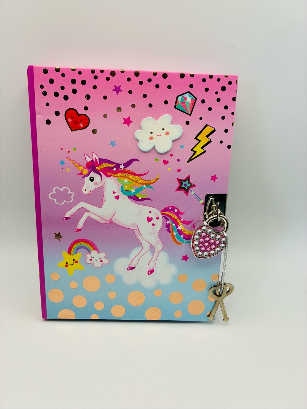 Unicorn Secret Diary with Lock 7" Journal Notebook for Kids - 300 Lined Pages